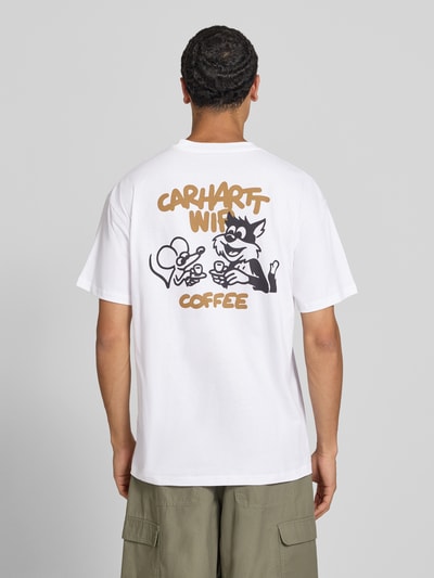 Carhartt Work In Progress Regular Fit T-Shirt mit Motiv-Print auf der Rückseite Weiss 5