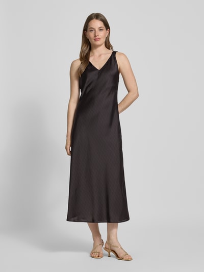 Someday Midikleid mit V-Ausschnitt Modell 'Qova' Dunkelblau 4