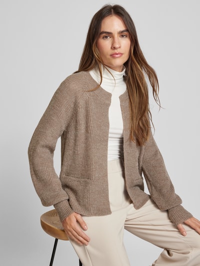 Fransa Cardigan mit Eingrifftaschen Modell 'eretta' Taupe 3