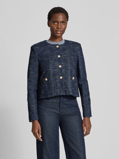 Emporio Armani Blazer mit Strukturmuster Marine 4