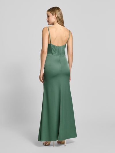 Hey Kyla Avondjurk van satijn met plooien Lichtgroen - 5