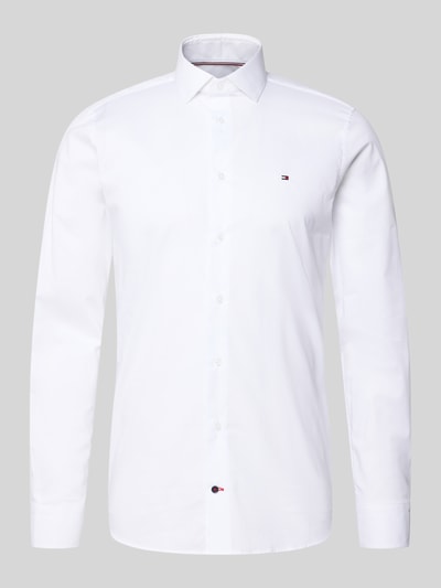 Tommy Hilfiger Tailored Fit Businesshemd aus Baumwoll-Mix Weiss 2