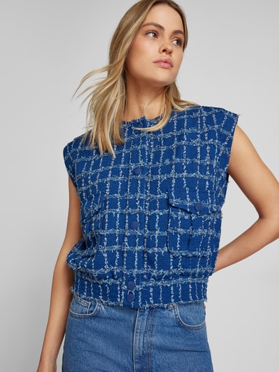 INFLUENCER'S CHOICE BY P&C* Kamizelka z efektem tweedu Królewski niebieski 3