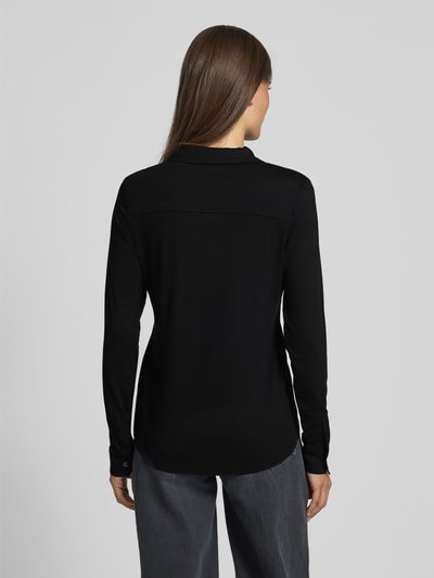 Marc O'Polo Overhemdblouse van viscosemix met platte kraag Zwart - 5