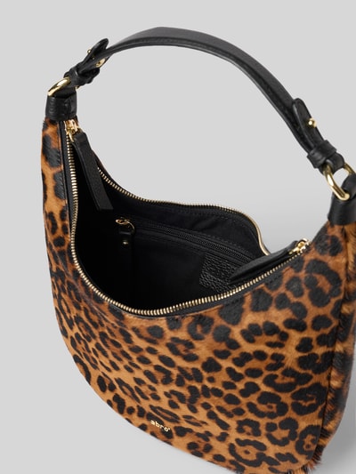 Produktfoto, Hobo Bag aus echtem Leder Modell 'TEMI' von Abro, Bontlook met labelprint, binnenvak met rits, afneembare schouderband, breedte maat 1: 32 cm, lengte 26 cm, diepte 5 cm, schouderband lengte 133 cm