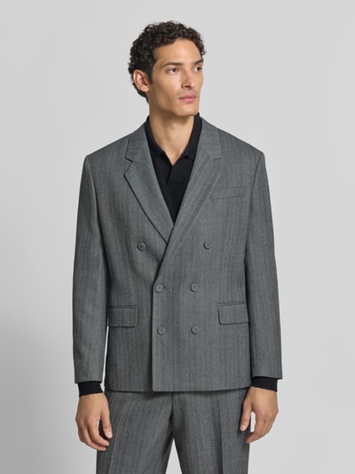 HUGO Regular Fit Sakko mit Viskose-Anteil Modell 'Karlo264F2X' Mittelgrau Melange 4
