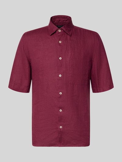 Marc O'Polo Regular Fit Freizeithemd aus reinem Leinen Dunkelrot 2