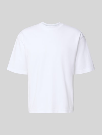 Produktfoto, Relaxed Fit T-Shirt aus reiner Baumwolle von JAKE*S STUDIO MEN in Weiß, Rundhalsausschnitt, Halbarm, Rückenlänge 65 cm bei Größe M
