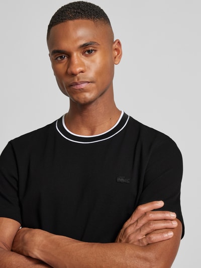 Lacoste T-Shirt mit Label-Stitching Black 3