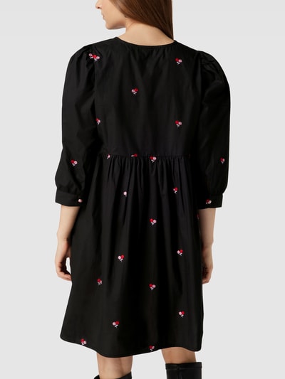 Nümph Knielanges Kleid mit Stickereien Modell 'NUEMMELINE DRESS' Black 5