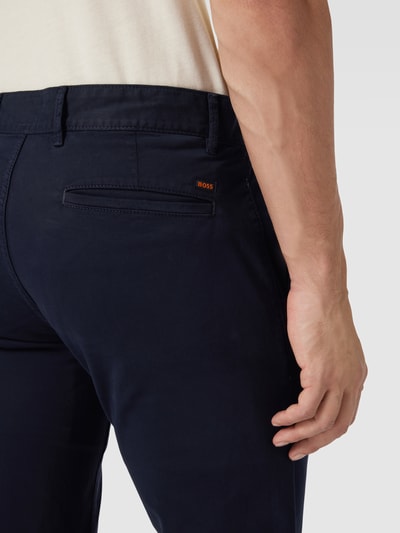 BOSS Orange Slim Fit Chino mit französischen Eingrifftaschen Marine 3