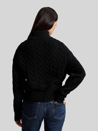 Polo Ralph Lauren Kaschmirtroyer mit Zopfmuster Black 6