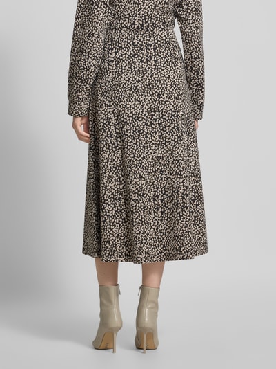 Milano Italy Midirock mit gelegten Falten Graphit 5