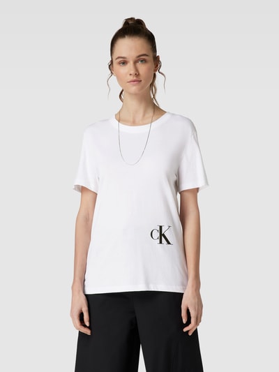 Calvin Klein Jeans T-shirt met logoprint, model 'MONOGRAM' Wit - 4