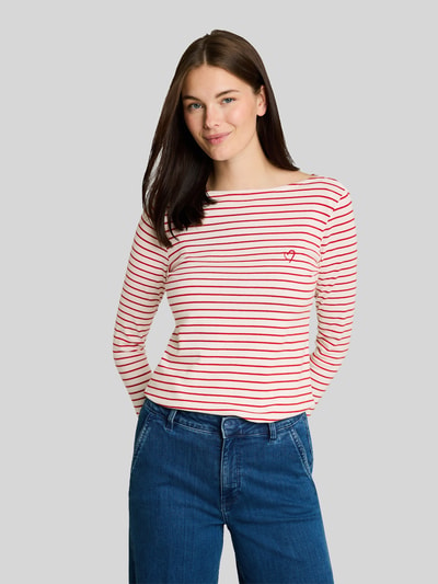 Tom Tailor Regular Fit Langarmshirt aus Baumwoll-Mix Rot 4