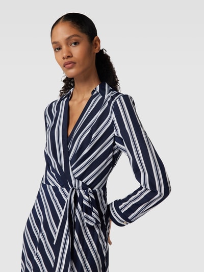 Lauren Ralph Lauren Midi-jurk met streepmotief, model 'DIAMIN' Marineblauw - 3