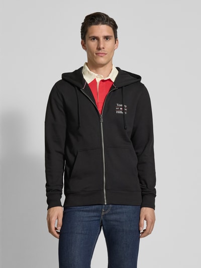 Tommy Hilfiger Regular Fit Sweatjacke aus reiner Baumwolle Black 4