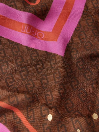 Liu Jo White Schal mit Jacquard-Muster Cognac 3