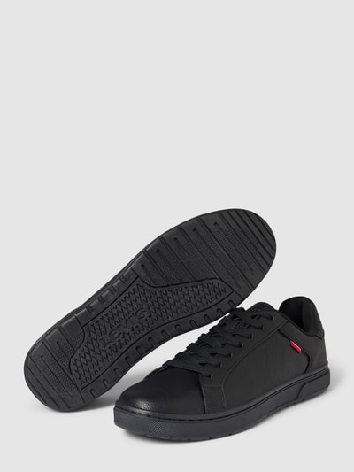 Levi’s® Acc. Sneakers met vetersluiting, model 'PIPER' Zwart - 4