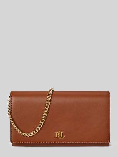 Lauren Ralph Lauren Umhängetasche aus echtem Leder mit abnehmbarer Schulterkette Cognac 1