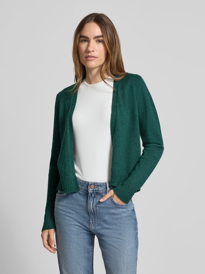 Vila Kardigan z dzianiny z przodem bez zapięcia model ‘VIRIL’ Ciemnozielony 4