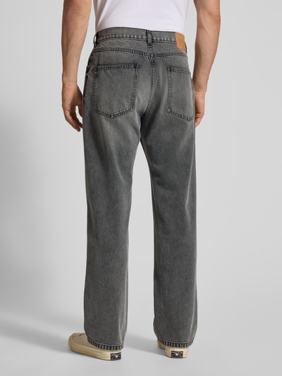 REVIEW Baggy Fit Jeans im 5-Pocket-Design Dunkelgrau 5