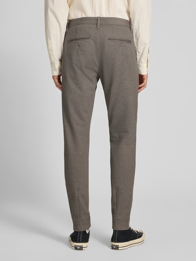 Only & Sons Slim fit chino van viscosemix, model 'MARK' Lichtbruin - 5