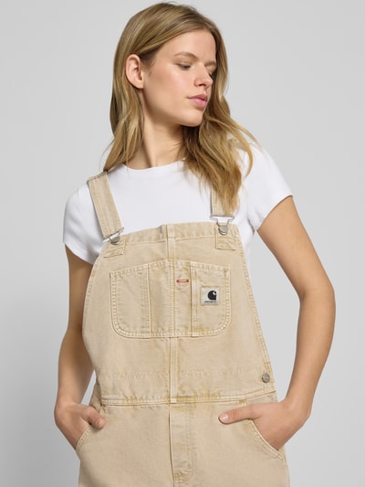 Carhartt Work In Progress Straight Fit Latzhose mit Label-Detail Beige 3