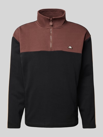 Ellesse Sweatshirt met opstaande kraag en ritssluiting, model 'INERALO' Donkerbruin - 2