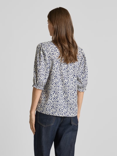 b.young Blouse van linnenmix met pofmouwen model 'FALAKKA' Bleu - 5
