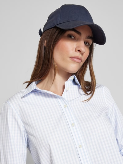 Gant Regular fit overhemdblouse met labelstitching Lichtblauw - 3