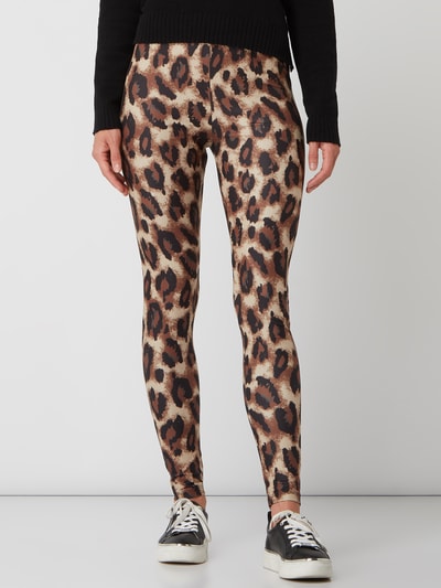 MSCH Copenhagen Leggings mit Animal-Print Beige 4