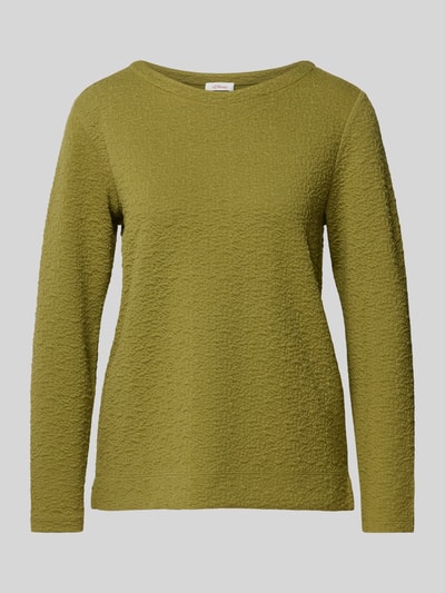 s.Oliver RED LABEL Sweatshirt mit Strukturmuster Khaki 2