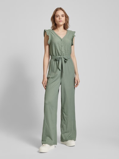 Only Jumpsuit mit Bindegürtel Modell 'ELISA' Schilf 4