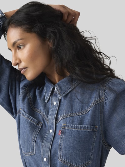Levi's® 300 Dopasowana sukienka koszulowa z mieszanki lyocellu i bawełny Niebieski 3