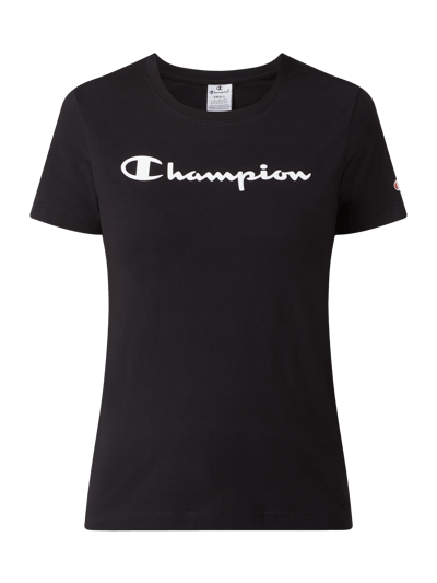 CHAMPION T-shirt met logoprint, regular fit  Zwart - 2