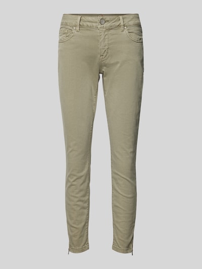 Buena Vista Skinny fit jeans met verkort model, model 'Italy' Olijfgroen - 2