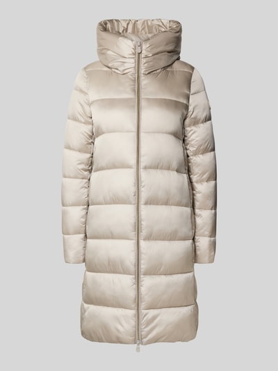SAVE THE DUCK Gewatteerde lange jas met opstaande kraag, model 'LYSA' Beige - 2