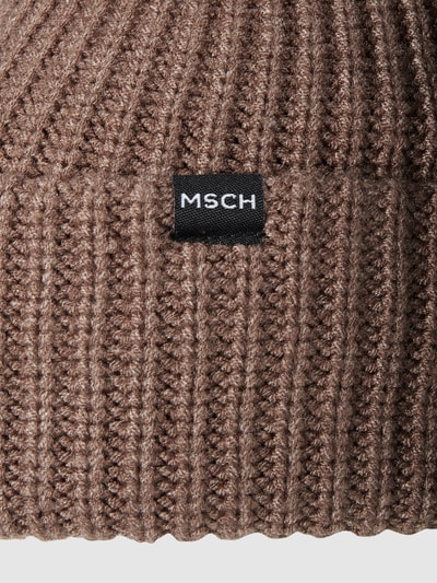 MSCH Copenhagen Czapka beanie z grubym ściegiem model ‘Galine Rachelle’ Ciemnobrązowy melanż 2