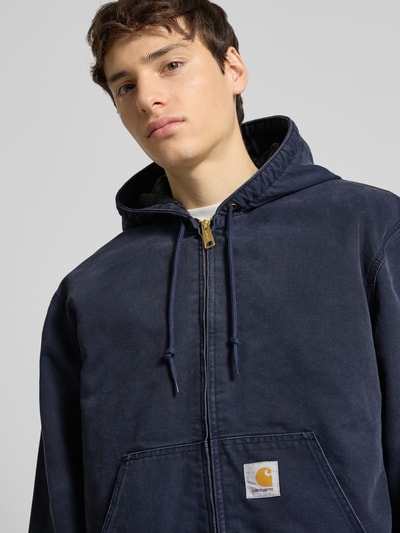 Carhartt Work In Progress Jack met kangoeroezak en labeldetail Donkerblauw - 3