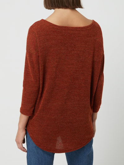 ONLY Bluza z rękawem o dł. 3/4 model ‘Alba’ Miedziany melanż 5