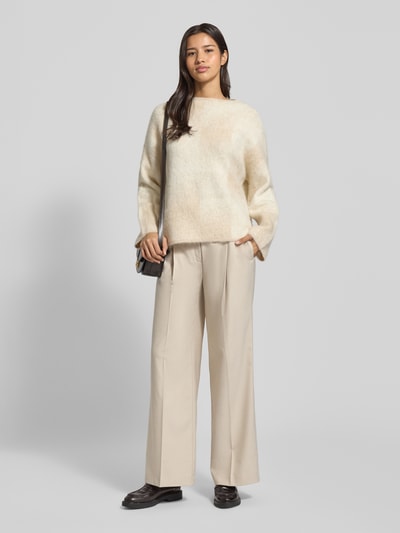 Someday Stoffen broek met bandplooien, model 'Catsby' Beige gemêleerd - 1