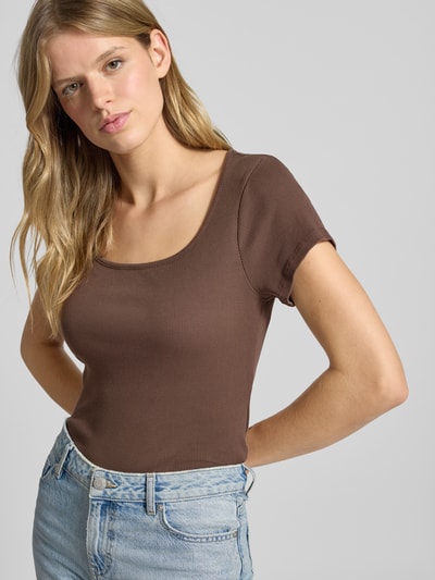 Levi's® T-Shirt mit Karree-Ausschnitt Mittelbraun 3