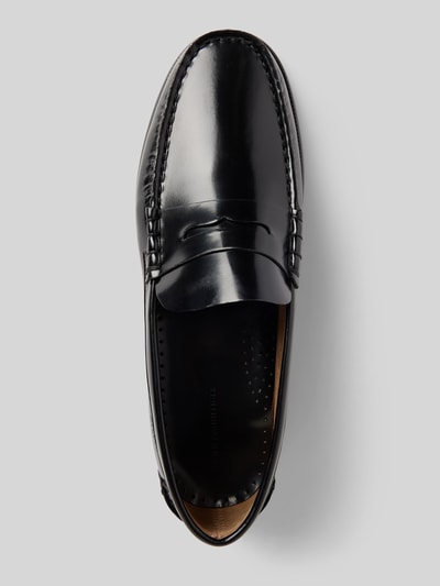 Tommy Hilfiger Lederloafers mit Label-Prägung Modell 'CLASSIC HILFIGER' Black 3