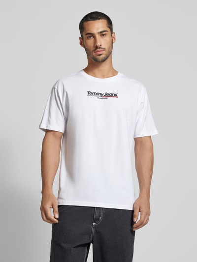 Tommy Jeans T-shirt met labelprint Wit - 4