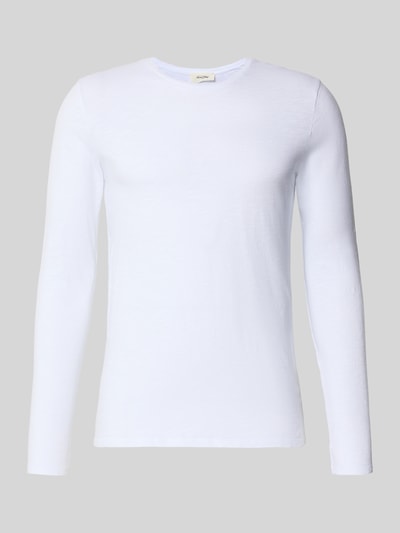 American Vintage Shirt met lange mouwen en ronde hals, model 'BYSAPICK' Wit - 2