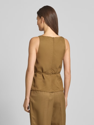 Mango Slim Fit Blusentop mit Bindegürtel Modell 'MOSKITO' Oliv 5