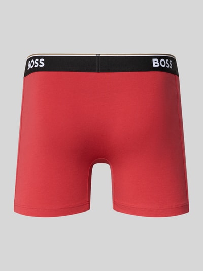 BOSS Slim Fit Boxershorts aus Baumwoll-Mix im 3er-Pack Modell 'POWER' Rot 3