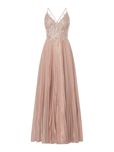 Luxuar Abendkleid aus Mesh  Rose 1