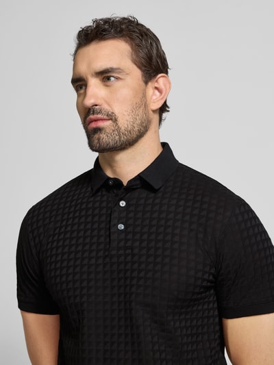 Emporio Armani Regular Fit Poloshirt mit Logo-Stitching Black 3